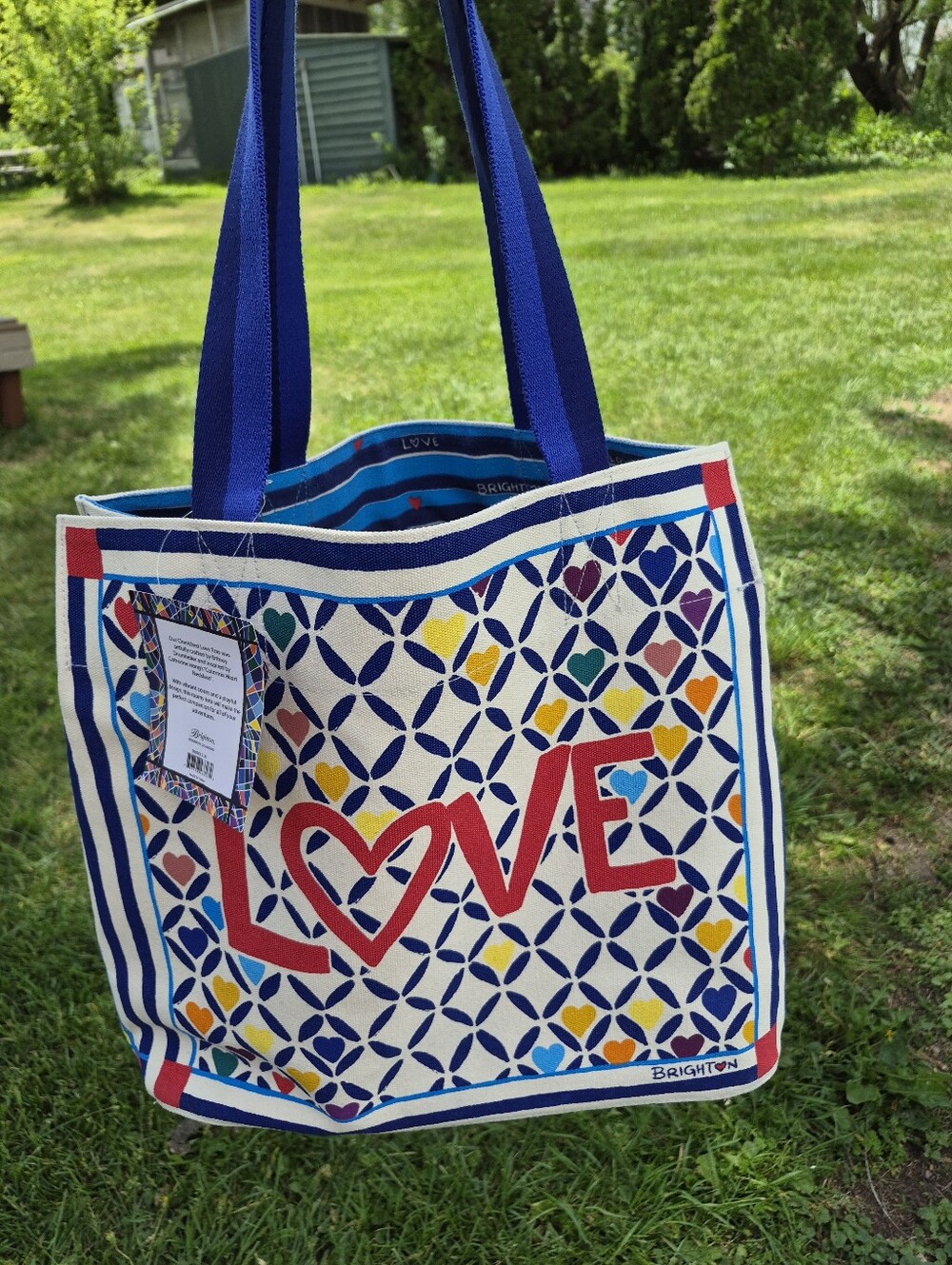 Brighton Cherished Love Canvas Tote NWT